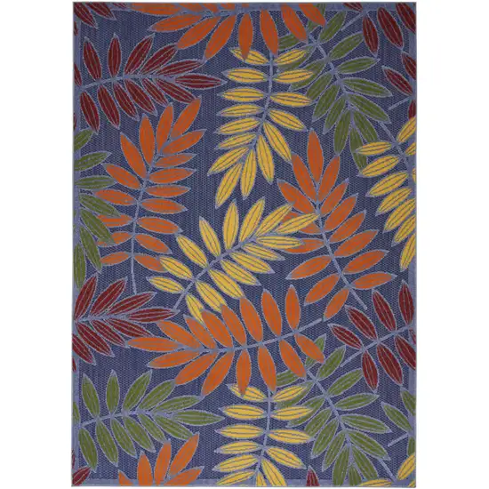 Orange Green And Blue Indoor Outdoor Area Rug Photo 1