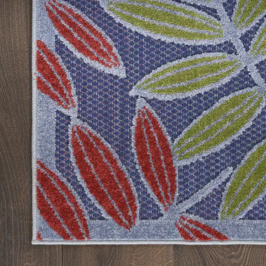 Orange Green And Blue Indoor Outdoor Area Rug Photo 3