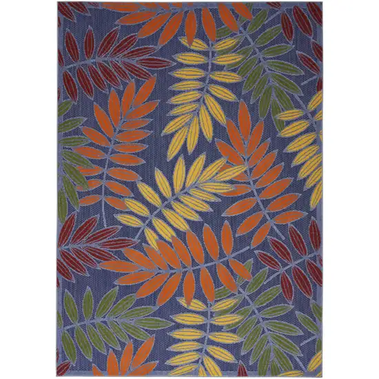 Orange Green And Blue Indoor Outdoor Area Rug Photo 1