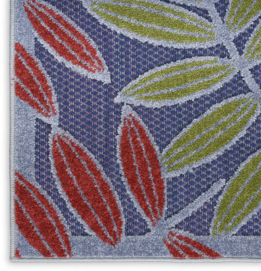 Orange Green And Blue Indoor Outdoor Area Rug Photo 6