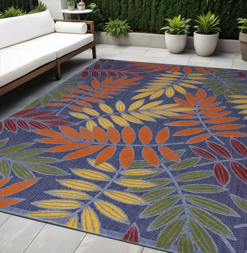 Cream Floral Power Loom Area Rug Photo 1
