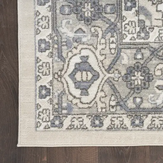 Cream Floral Power Loom Area Rug Photo 9