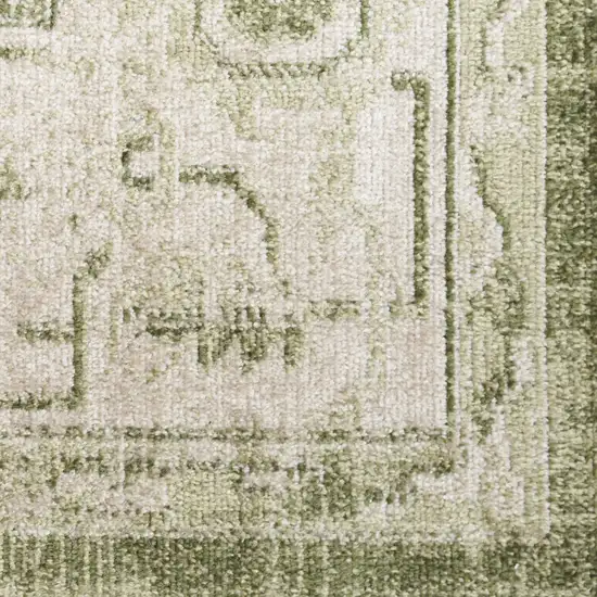 Cream Floral Power Loom Distressed Area Rug Photo 4