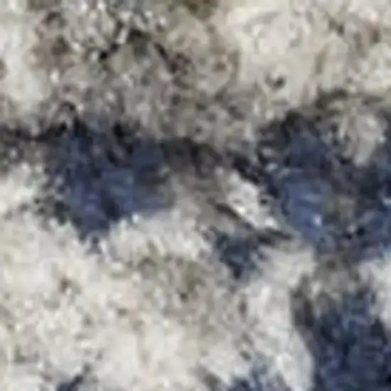 Cream Floral Power Loom Distressed Area Rug Photo 1