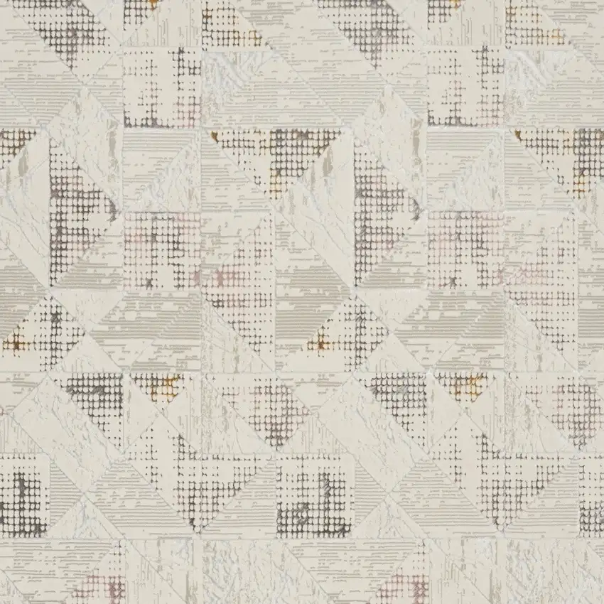 Cream Geometric Area Rug Photo 7