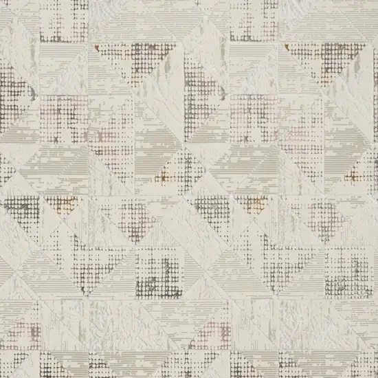 Cream Geometric Area Rug Photo 8