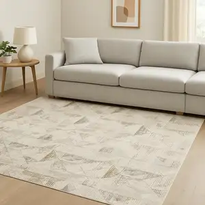 Photo of Cream Geometric Area Rug