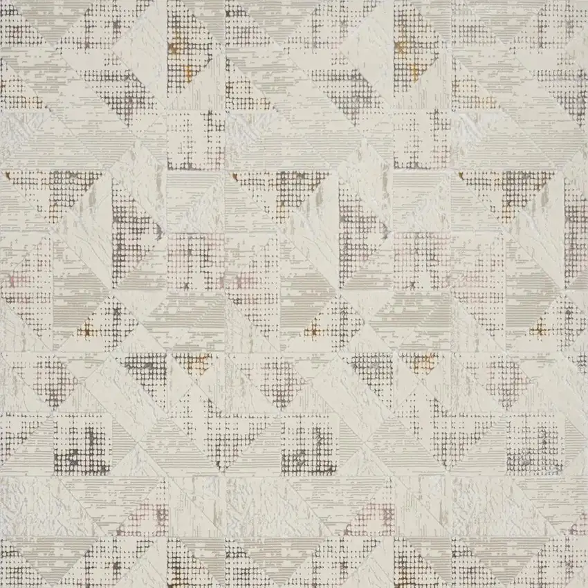 Cream Geometric Area Rug Photo 4