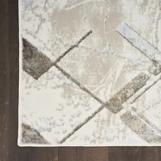Cream Geometric Area Rug Photo 9