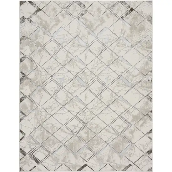 Cream Geometric Area Rug Photo 4