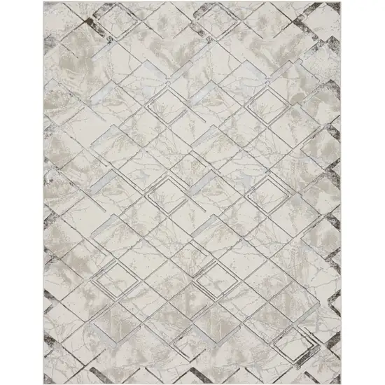 Cream Geometric Area Rug Photo 8