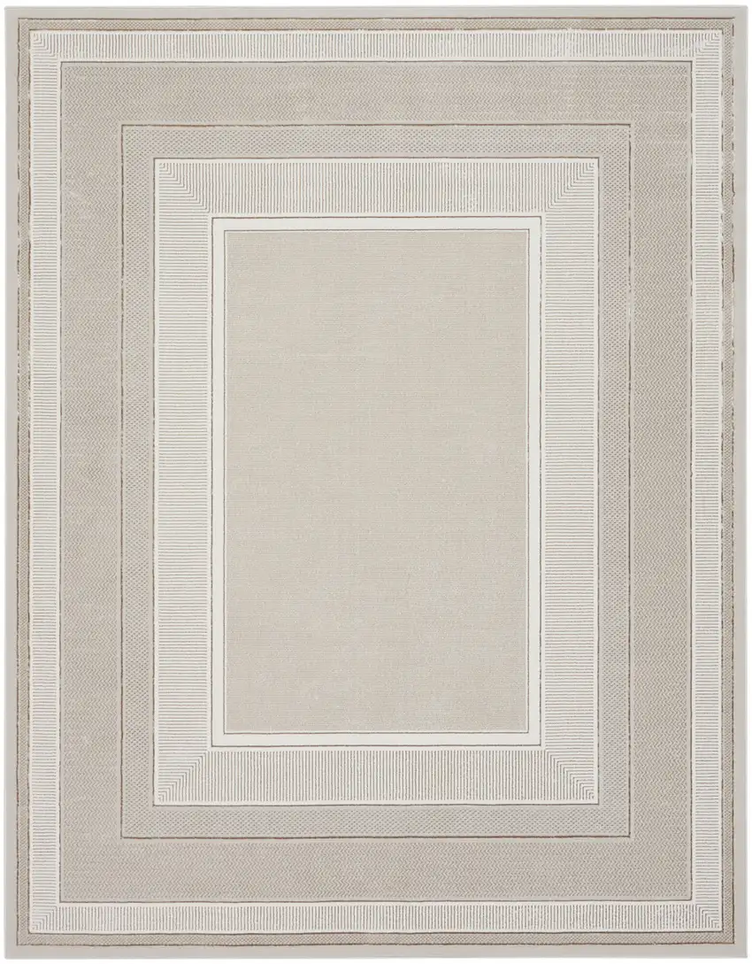 Cream Geometric Area Rug Photo 7