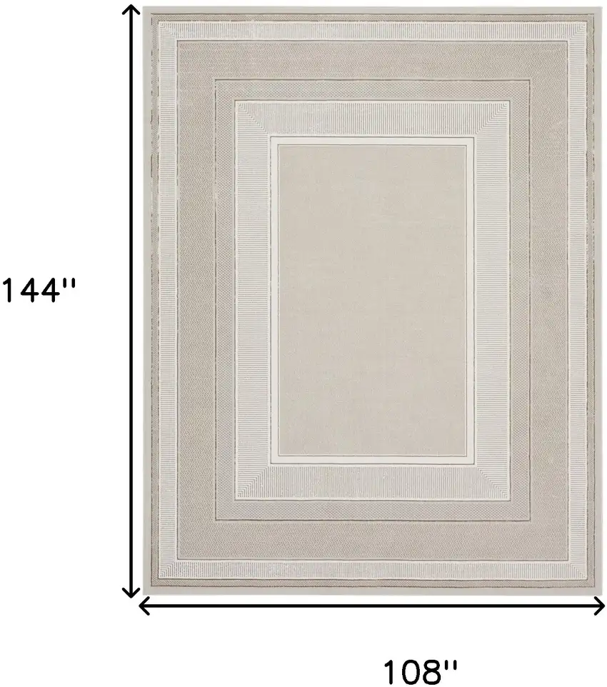 Cream Geometric Area Rug Photo 3