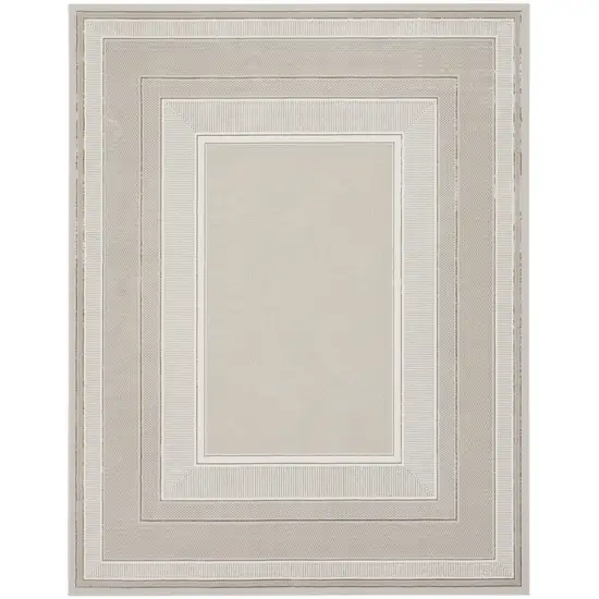 Cream Geometric Area Rug Photo 8