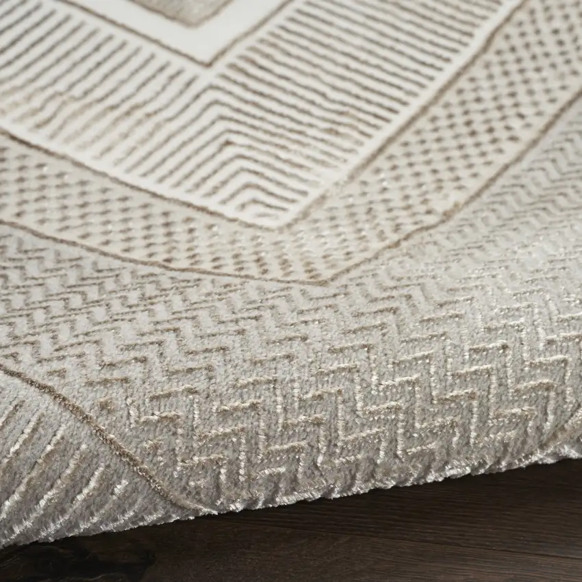 Cream Geometric Area Rug Photo 9