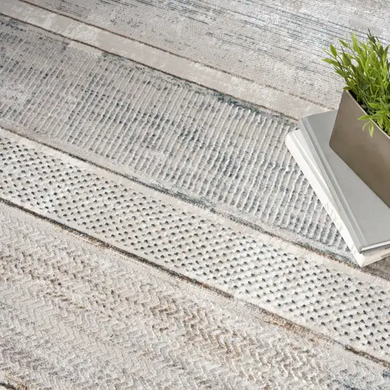 Cream Geometric Area Rug Photo 6