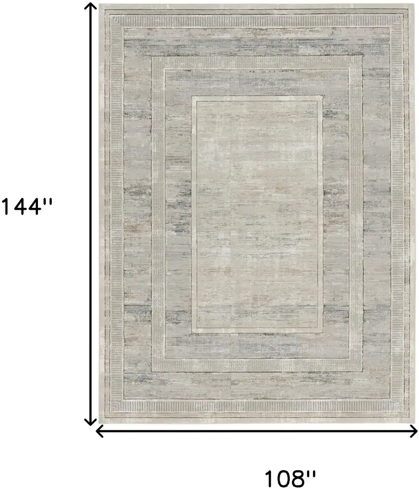 Cream Geometric Area Rug Photo 3