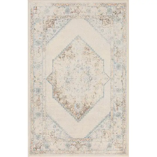 Cream Geometric Area Rug Photo 2