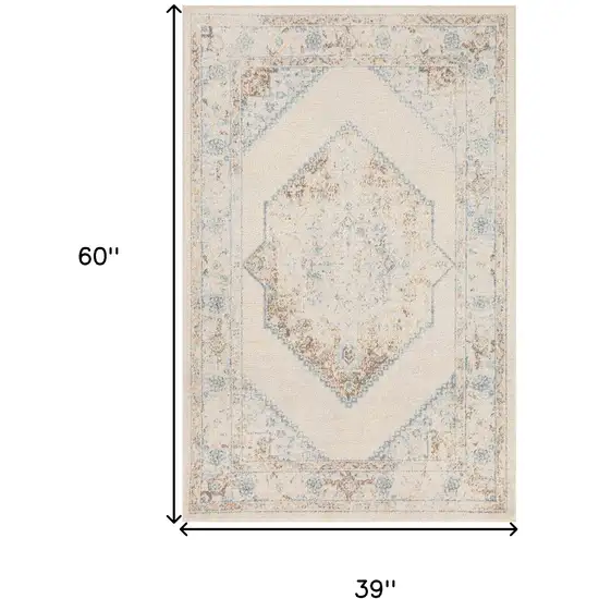 Cream Geometric Area Rug Photo 3