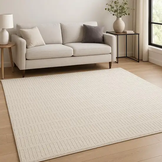Cream Geometric Area Rug Photo 1