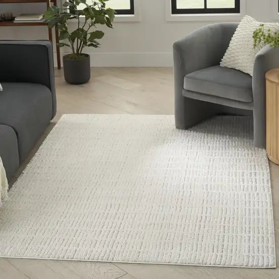 Cream Geometric Area Rug Photo 5
