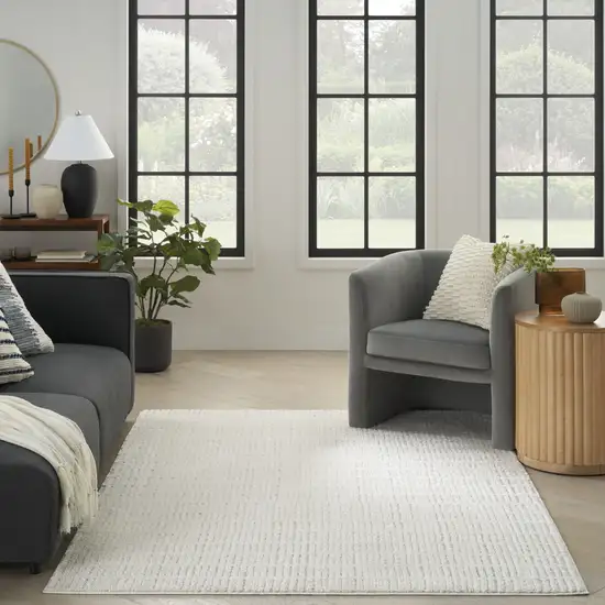 Cream Geometric Area Rug Photo 7