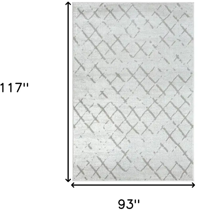 Cream Geometric Area Rug Photo 7