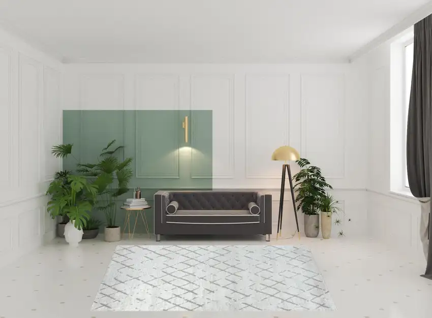 Cream Geometric Area Rug Photo 2