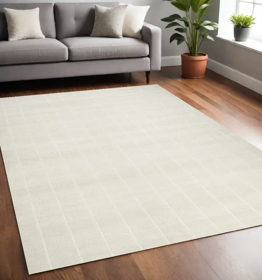 Cream Geometric Area Rug Photo 1