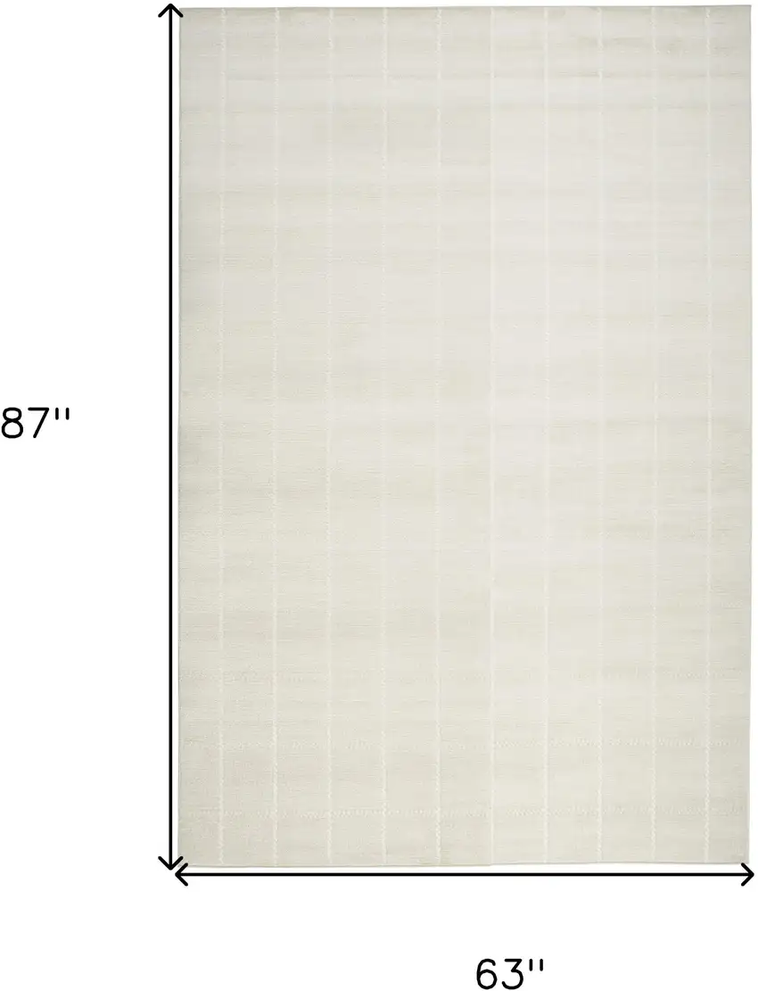 Cream Geometric Area Rug Photo 8
