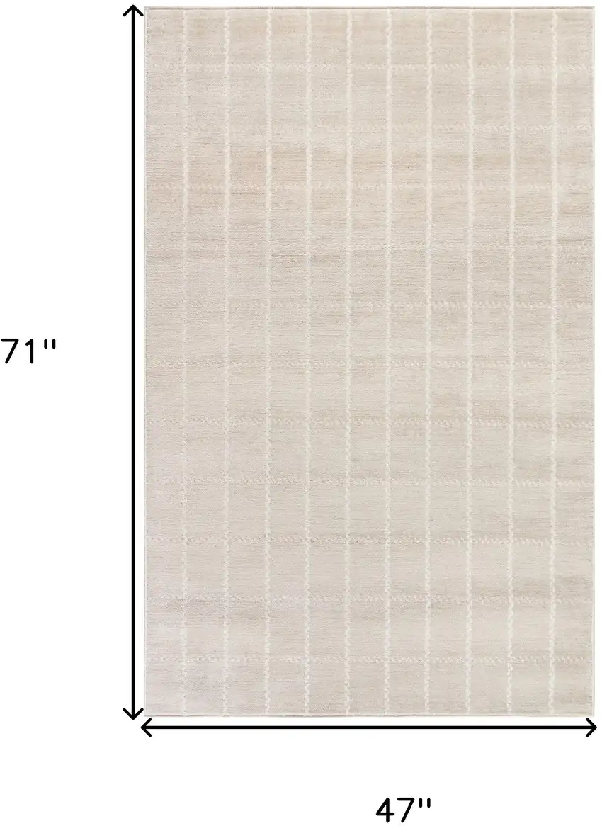 Cream Geometric Area Rug Photo 7