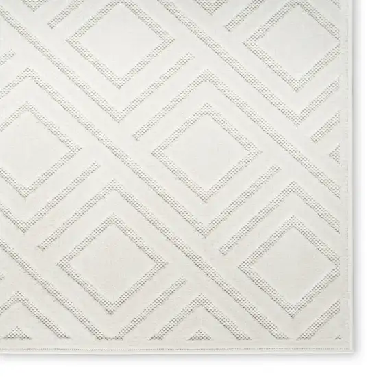Cream Geometric Area Rug Photo 4