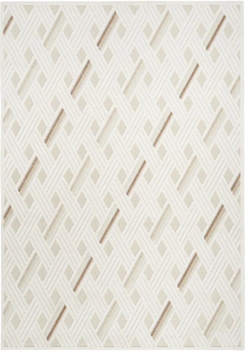 Cream Geometric Area Rug Photo 2