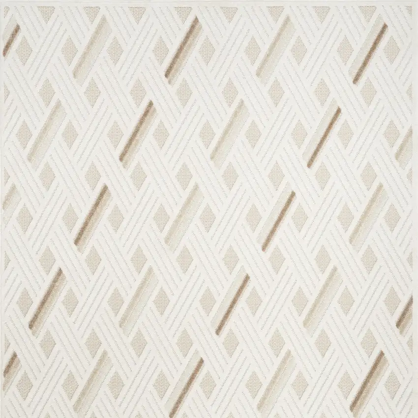 Cream Geometric Area Rug Photo 8