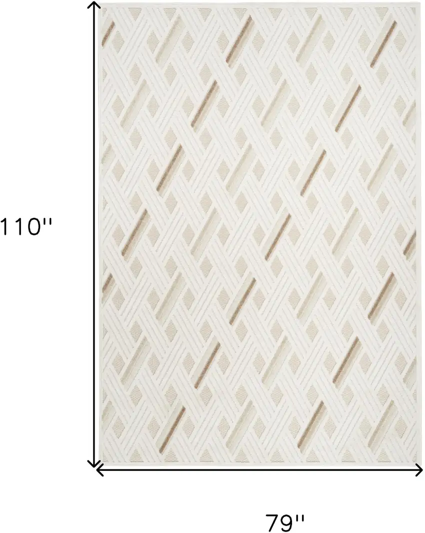 Cream Geometric Area Rug Photo 3