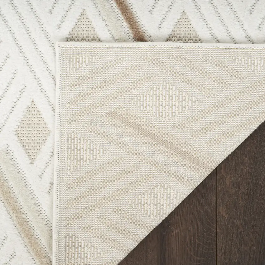 Cream Geometric Area Rug Photo 9