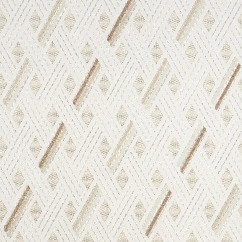 Cream Geometric Area Rug Photo 7