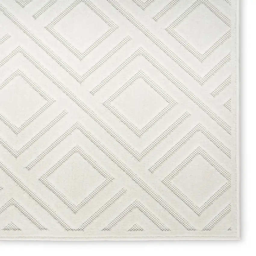 Cream Geometric Area Rug Photo 4
