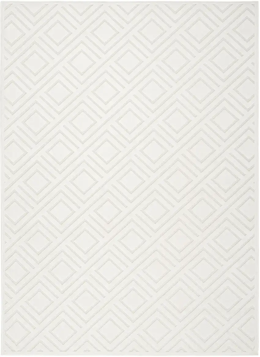 Cream Geometric Area Rug Photo 2