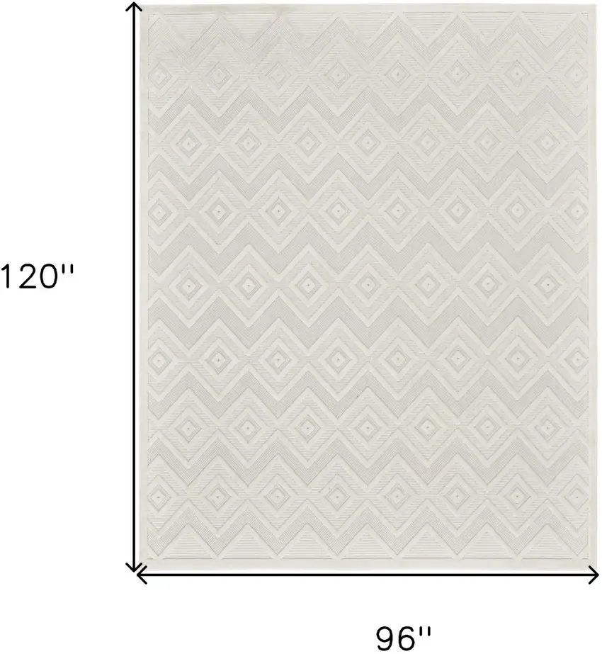 Cream Indoor Outdoor Area Rug Photo 9