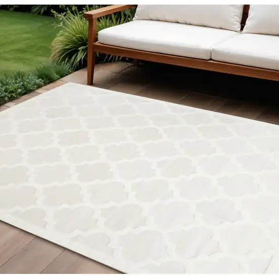 Cream Indoor Outdoor Area Rug Photo 2
