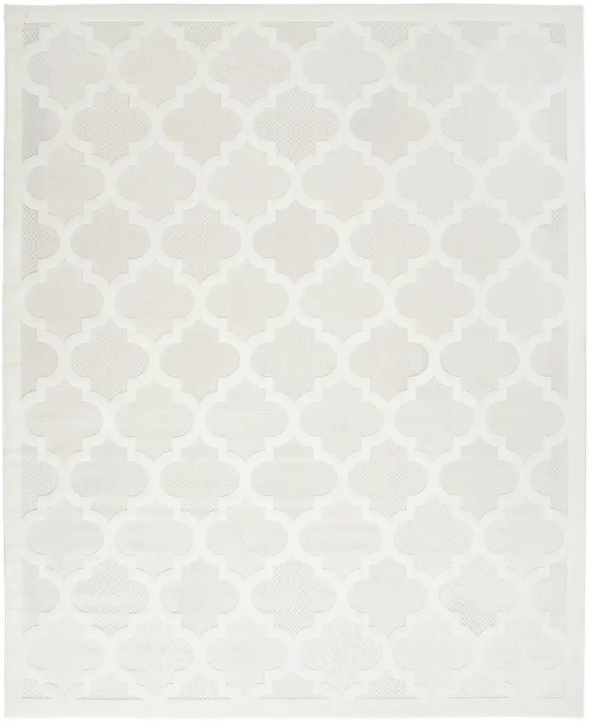 Cream Geometric Flatweave Area Rug Photo 1