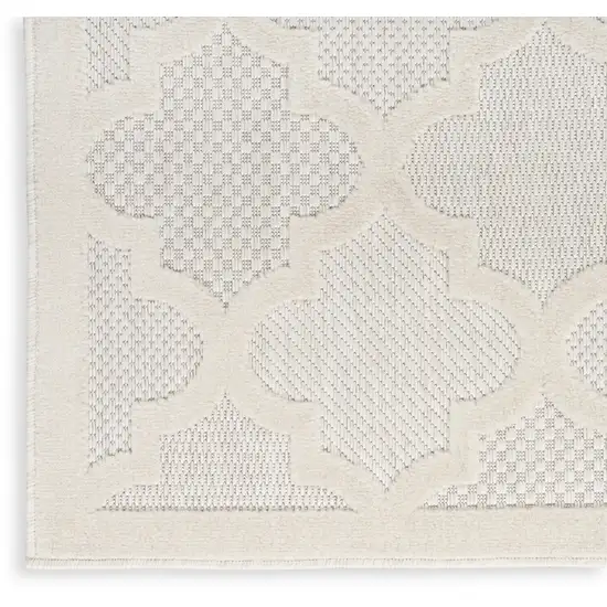 Cream Geometric Flatweave Area Rug Photo 4