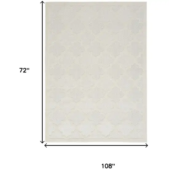 Cream Geometric Flatweave Area Rug Photo 3