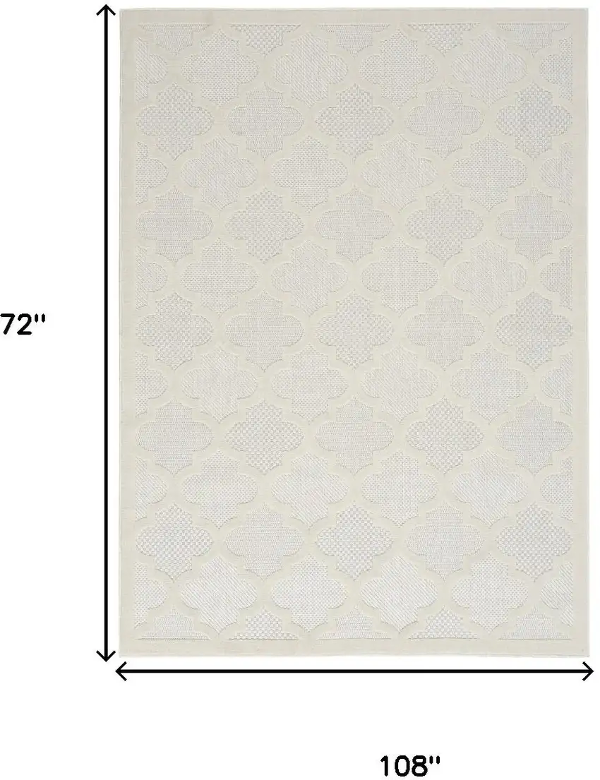 Cream Geometric Flatweave Area Rug Photo 3