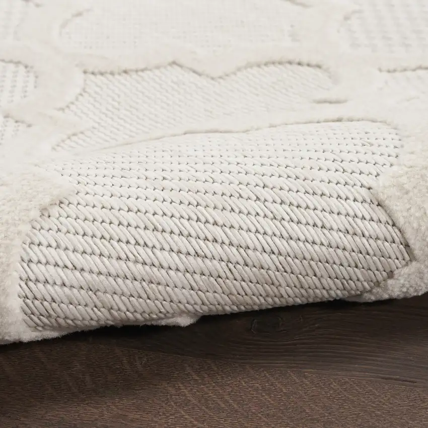 Cream Geometric Flatweave Area Rug Photo 5