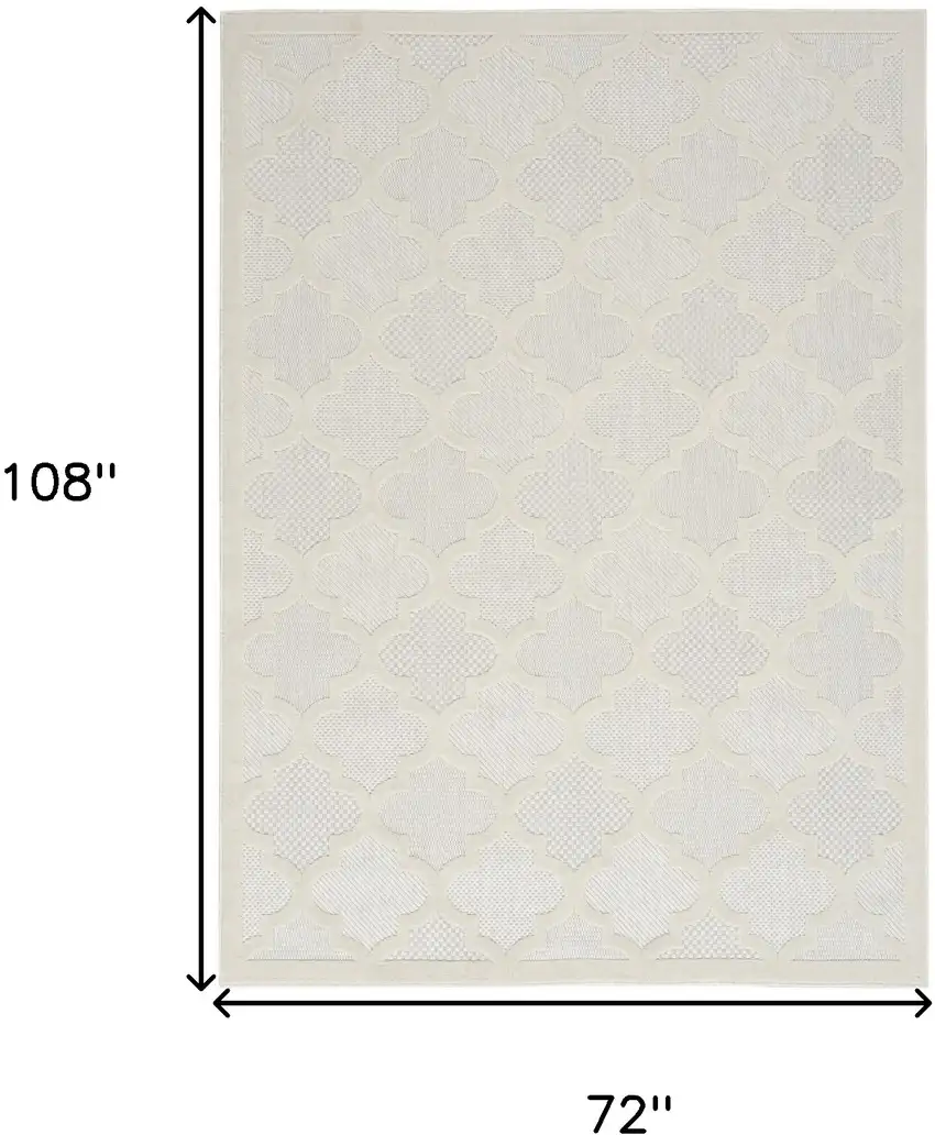 Cream Geometric Flatweave Area Rug Photo 9