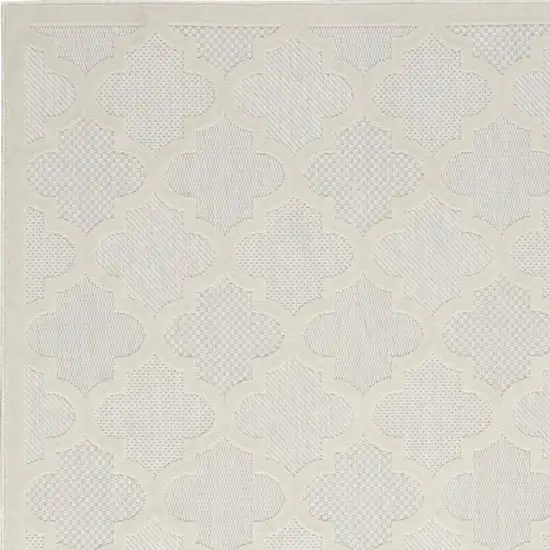 Cream Geometric Flatweave Area Rug Photo 4