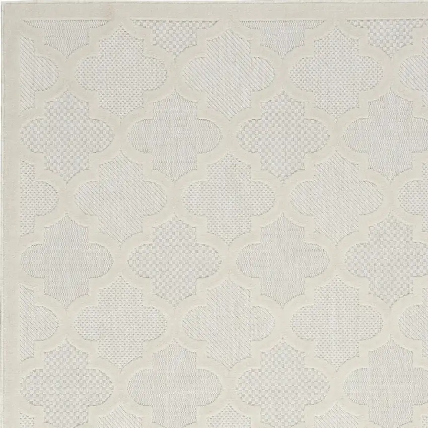 Cream Geometric Flatweave Area Rug Photo 4
