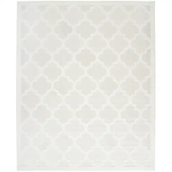 Ivory And White Indoor Outdoor Area Rug Photo 3